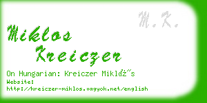 miklos kreiczer business card